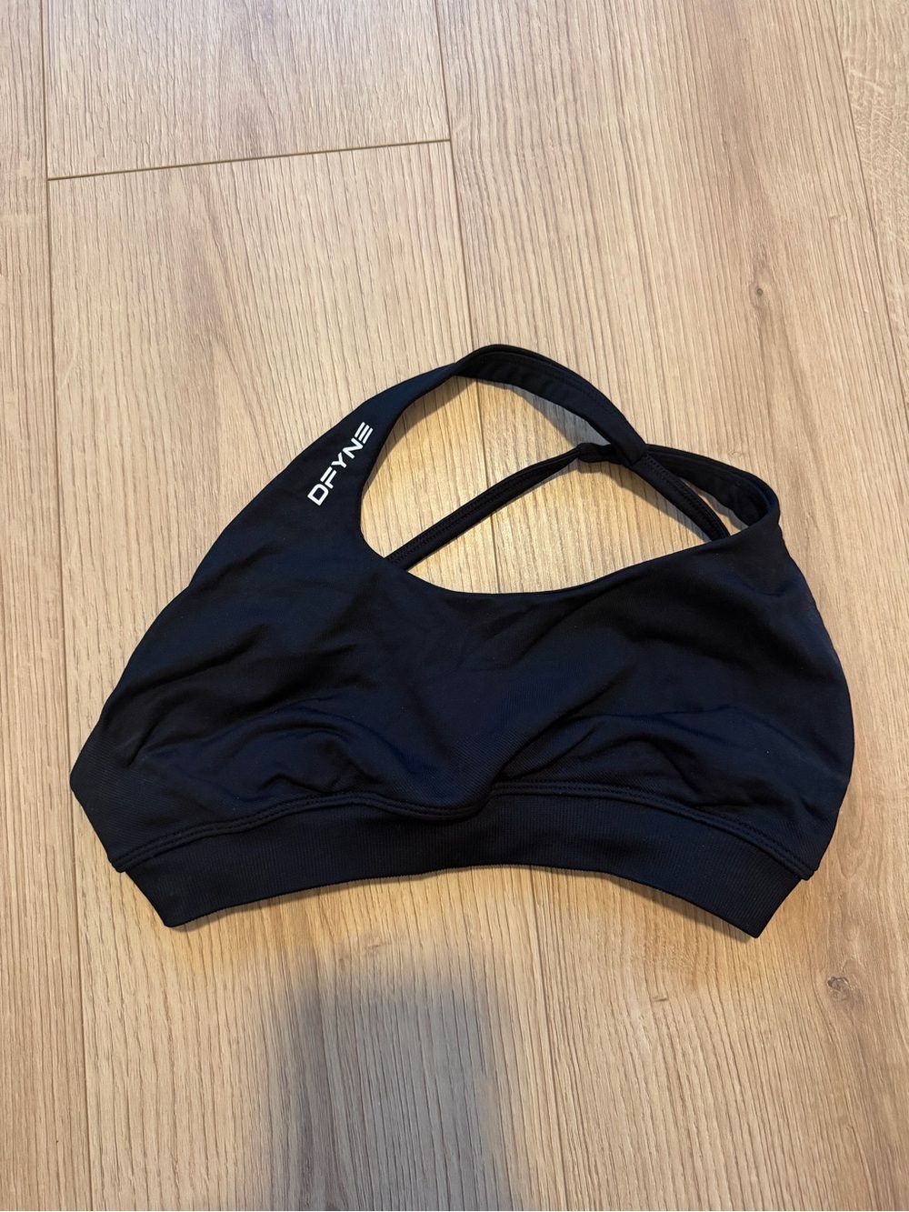 DFYNE Black Medium-Impact Racerback Sports Bra XS